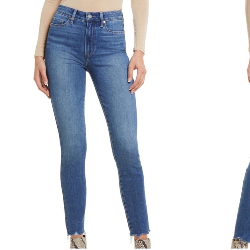 PAIGE Hoxton High-Rise Skinny raw hem Ankle Jeans size 29